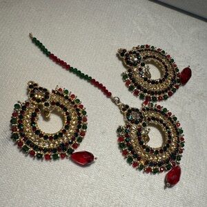 Elegant Multicolor Chandbali Earrings